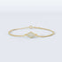 Round Lab-Grown Diamond Pavé Rhombus Bracelet in Yellow Gold